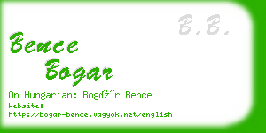 bence bogar business card